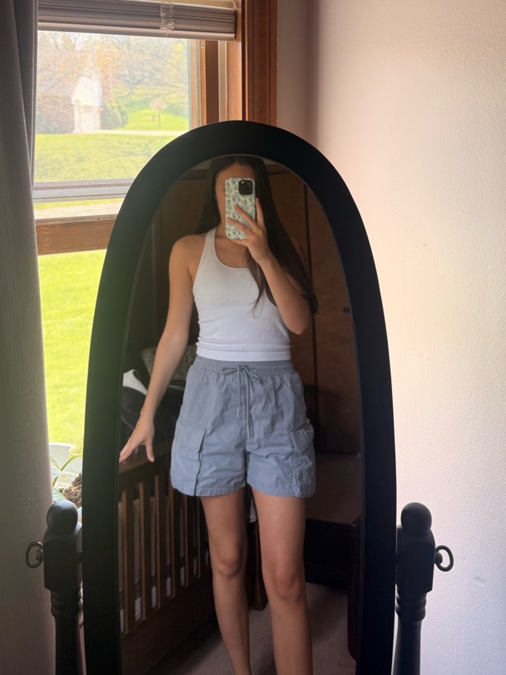 Urban Outfitters Casual Cargo Shorts in Light Gray/Blue